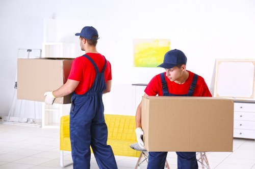 Commercial moving team planning a business relocation in South Kensington