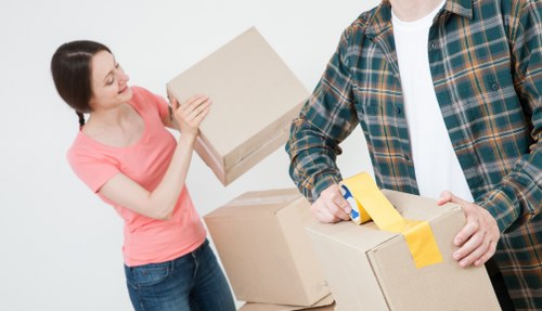 Business relocation materials prepared for an office move in South Kensington