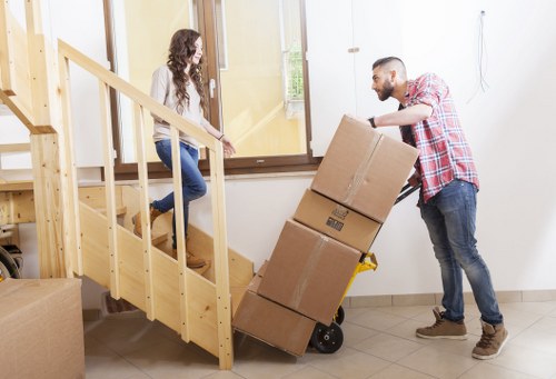 Preparing furniture for pick-up in a South Kensington property